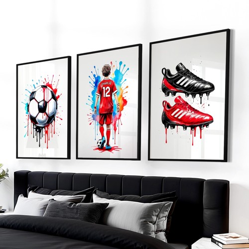 Personalised football prints - personalised,
