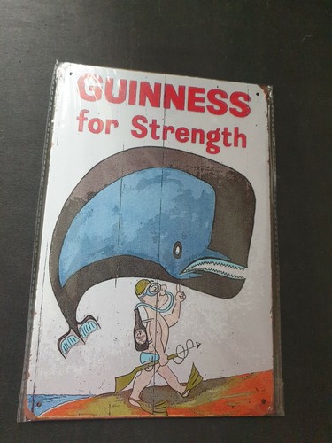 Guinness whale metal - metal, sign