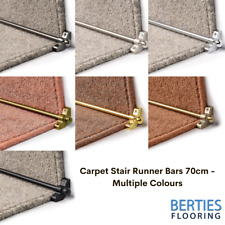 Hollow Stair Carpet Runner Bars 27.5" (70cm) Easy To Fit Stair Rods Cheap & New