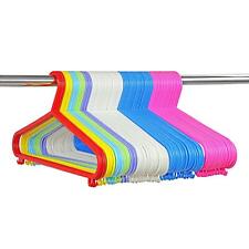 ADULT PLASTIC CLOTHES COAT GARMENT HANGERS WITH TROUSER BAR & LIPS HANGER