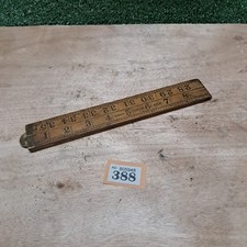 Vintage Rabone Boxwood Folding Ruler 36” Brass Joint Carpenter Measuring (#388)