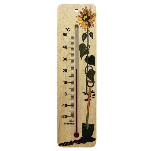215mm wood wall thermometer - 215mm, thermometer-