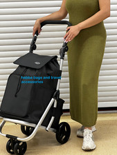 Large 4 Wheel Shopping Trolley Cart Lightweight strong maneuverable Folding New