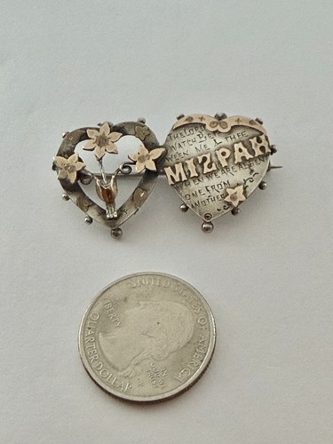 Edwardian mizpah brooch rose - edwardian,