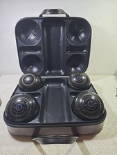 Taylor Rolph Concorde Lawn Bowls 5 1/16 Size 6 Set of 4 Tyrolite Carry Case Used