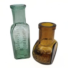 2 Vintage Small Glass Bottles