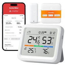5-in-1 Indoor Weather Station: Temp & Humidity, LCD, Battery-Powered, Wall Mount