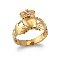 Yellow Gold Claddagh Mens