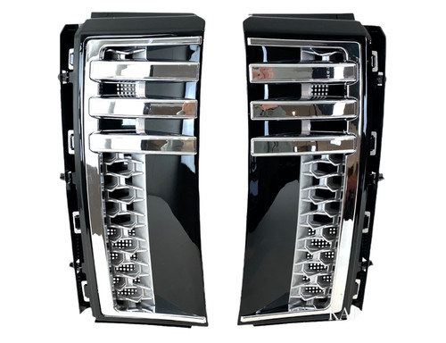 Side vents gloss black chrome - black,