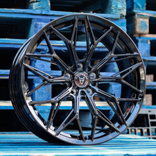 20" VW TRANSPORTER T5 T6 T6.1 WOLFRACE WOLFSBURG RE GLOSS BLACK 8.5j ALLOYS X4