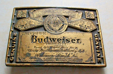 4# Genuine Budweiser Lager Beer Metal Belt Buckle Brass Coloured