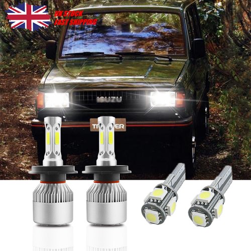 Cob led headlight bulbs - 2x,