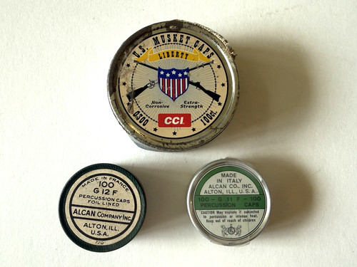 Percussion caps tins 2 - tins, 2-