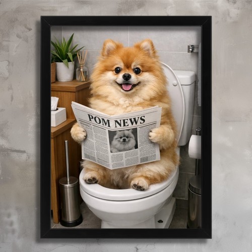 Dog bathroom wall art print - art,