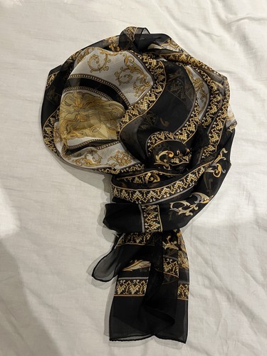 Versace 100 silk scarf - versace, medusa
