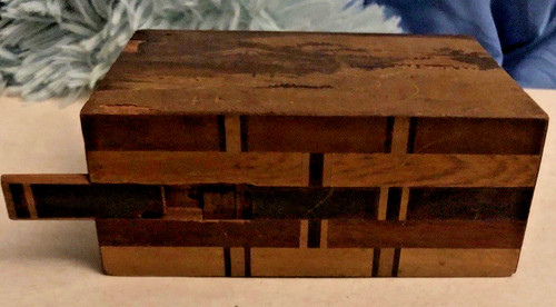 Antique japanese wood inlay - wood,