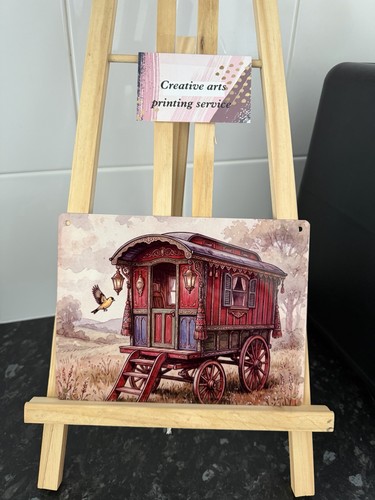 Gypsy waggon art print a5 - print,