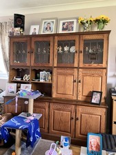 Solid Oak Display Cabinet with