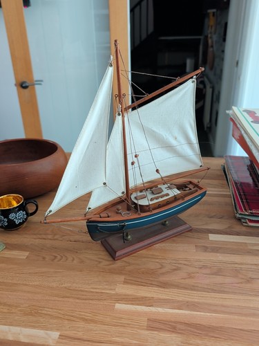 Wooden sailboat model - sailboat,