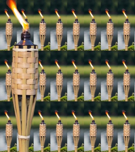 Pack bamboo tiki torch - ,