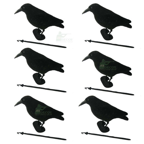 Flocked crow rook raven - flocked,