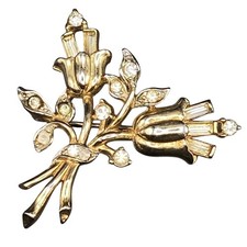 Vintage CORO Flower Brooch