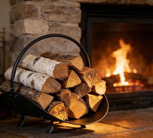 Black log holder - black, and