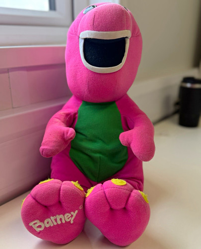 Barney battery operated plush - operated,