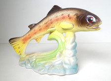 Japanese 1950s Ceramic Beswick Style Rainbow Trout Ornament