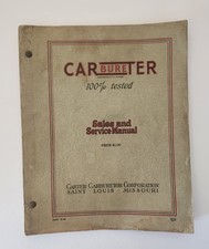 1940 Carter Carburetor Manual