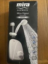 Mira Vigour Thermostatic Power  Shower - White/ Chrome. New