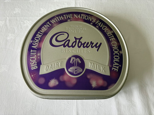 Cadbury biscuit tin from 2012 - biscuit,