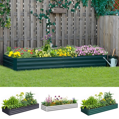 Galvanised steel raised garden - raised,