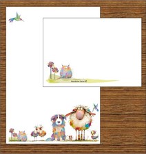 Rainbow Farm - A5 Letter writing paper sets with C6 envelopes