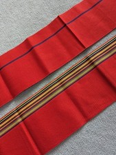 Obi Belt - Vintage - Red with stripes - Purchased In Japan - 340 cm X 15.5cm