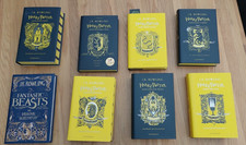 Harry Potter House Editions Hufflepuff Hardback Full Set + FBAWTFT Screenplay.