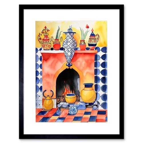 Kitchen hearth fireplace - kitchen,