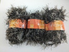 125G SIRDAR FOXY – 0438 BADGER brown black fur eyelash – WOOL YARN - 7mm chunky 
