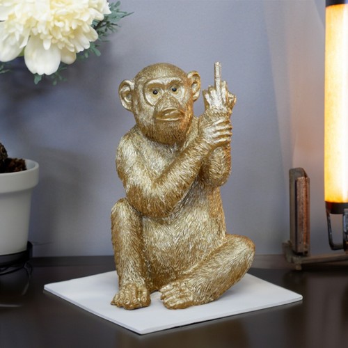 Rude monkey ornament - rude,