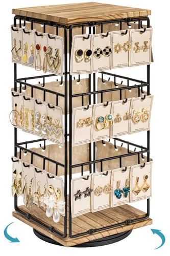 360 rotating earring display - 360,