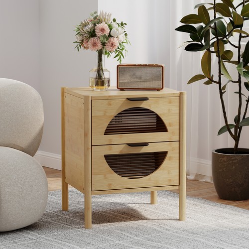 40x40x48cm bamboo nightstand - bamboo,