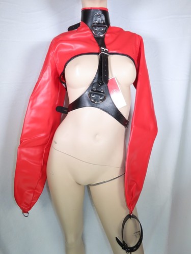 Straitjacket red soft faux - soft,