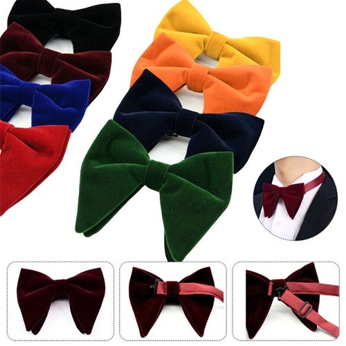 Solid mens oversized bow - oversized, tie