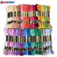 100% Cotton Embroidery Thread Bundles Cross Stitch Thread Floss Cotton Skeins UK
