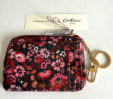 Cath Kidston Ditsy Burgundy Purse - Keyring BNWT