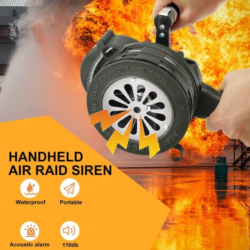 Hand crank siren horn handheld - hand,