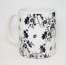 NEW Black  Flower Penis Pattern Mug Funny Willy Cock Girlfriend Boyfriend  Gift