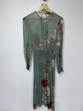 Zara Floral Dress Sheer Size