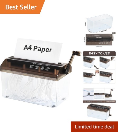 Portable manual paper shredder - portable,