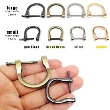 1-5pcs Detachable Leather Hand Bag Purse Strap Belt Web D Dee Ring Buckle Clasp
